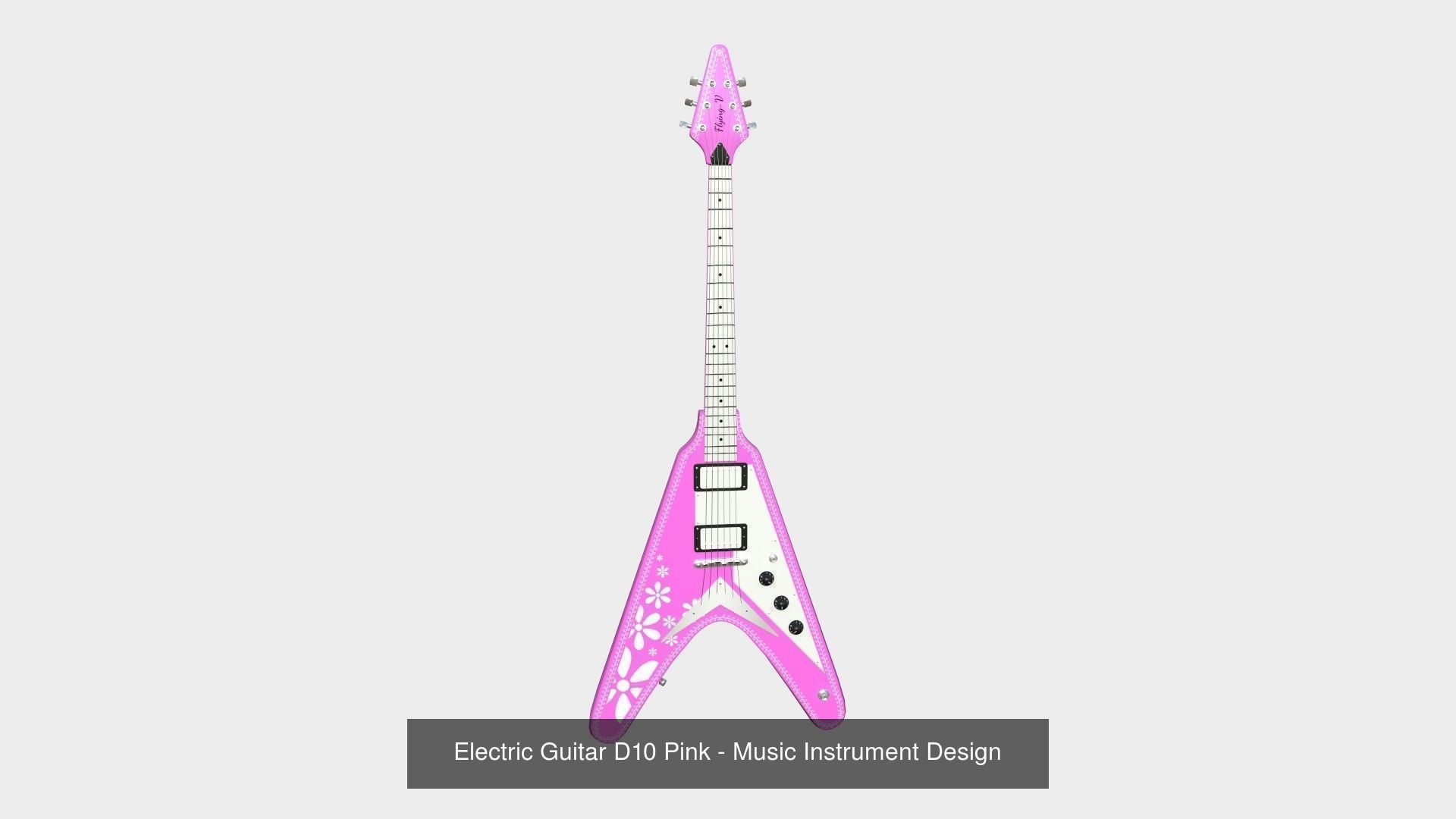 10 Electric Guitars D Collection - Music Instrument Design _10