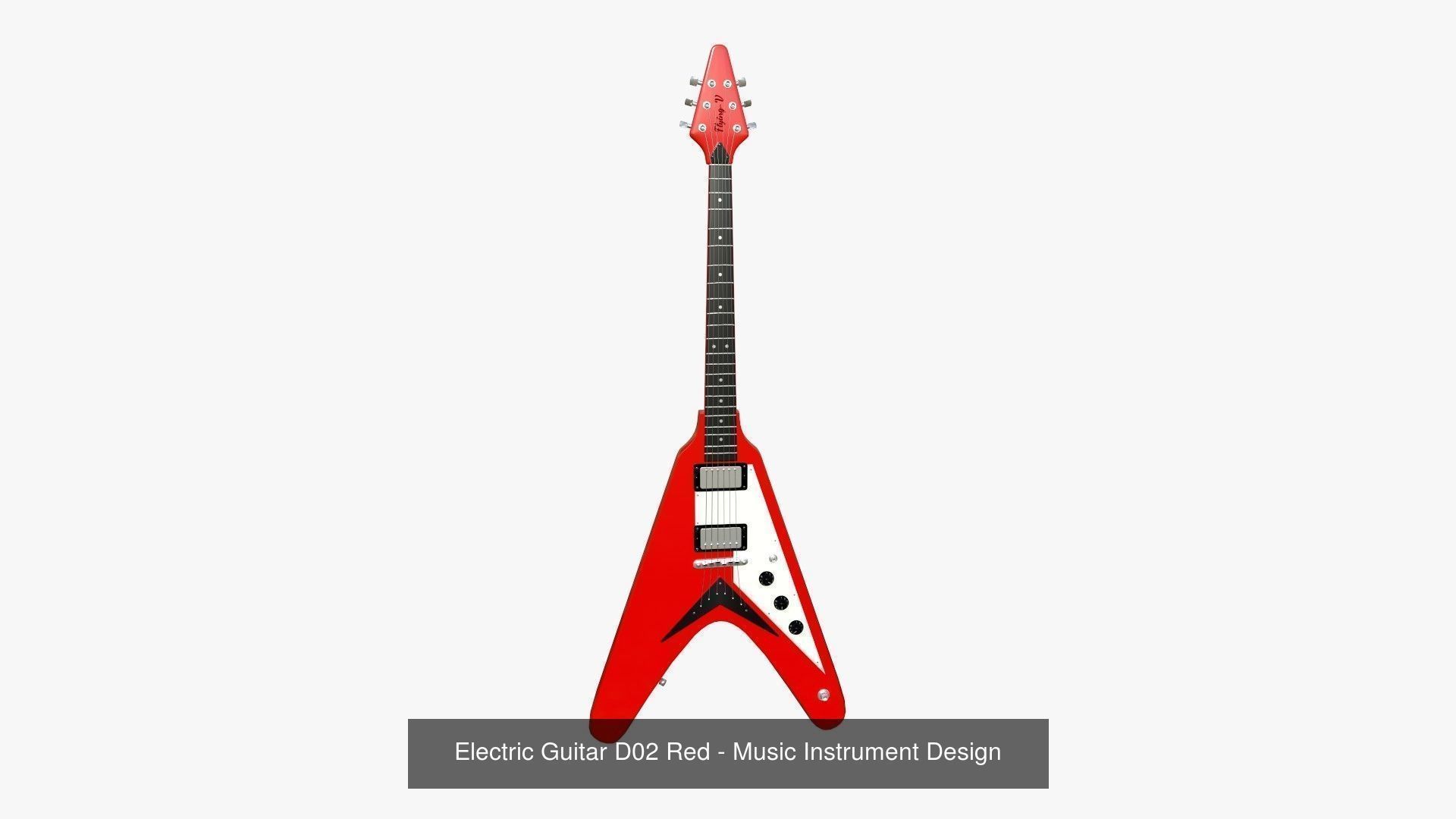 10 Electric Guitars D Collection - Music Instrument Design _2