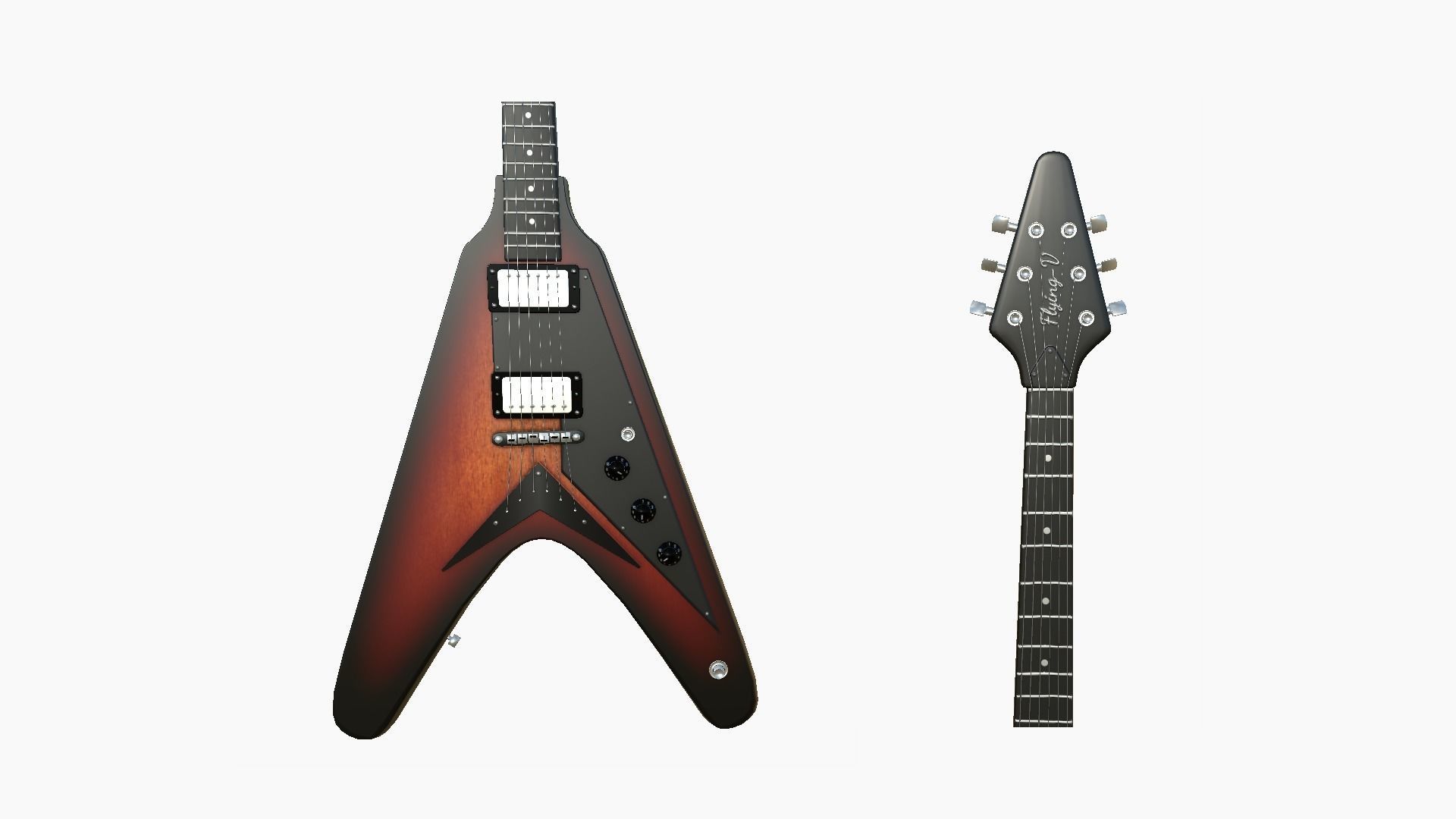 10 Electric Guitars D Collection - Music Instrument Design _57