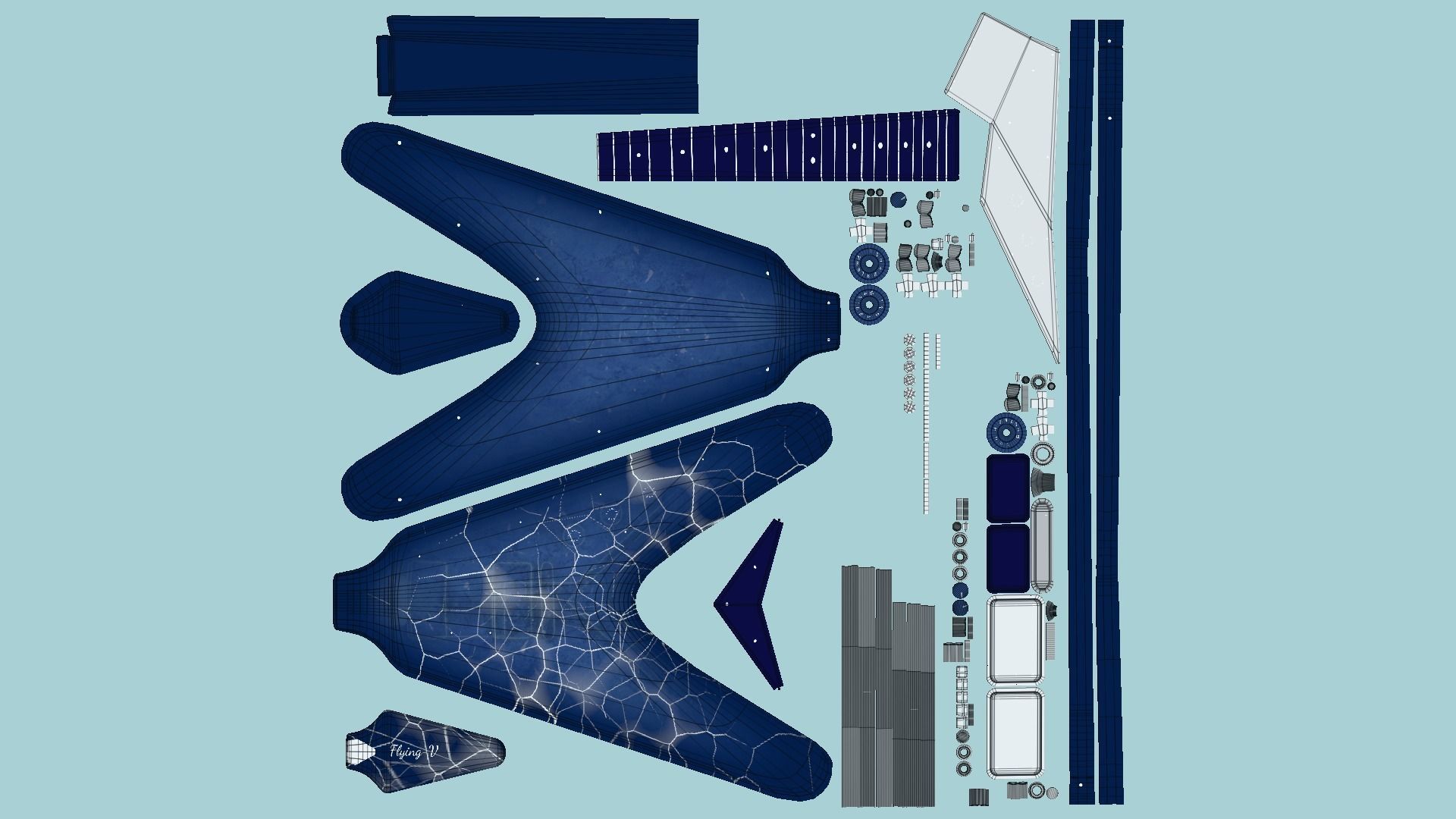 10 Electric Guitars D Collection - Music Instrument Design _62