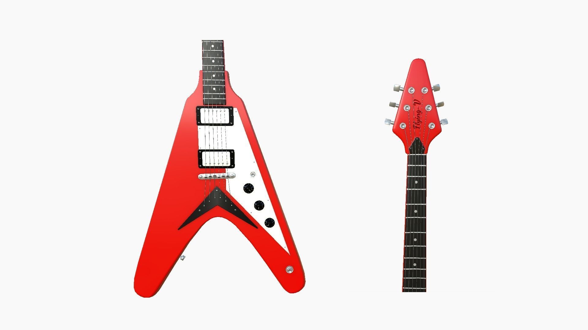 10 Electric Guitars D Collection - Music Instrument Design _43