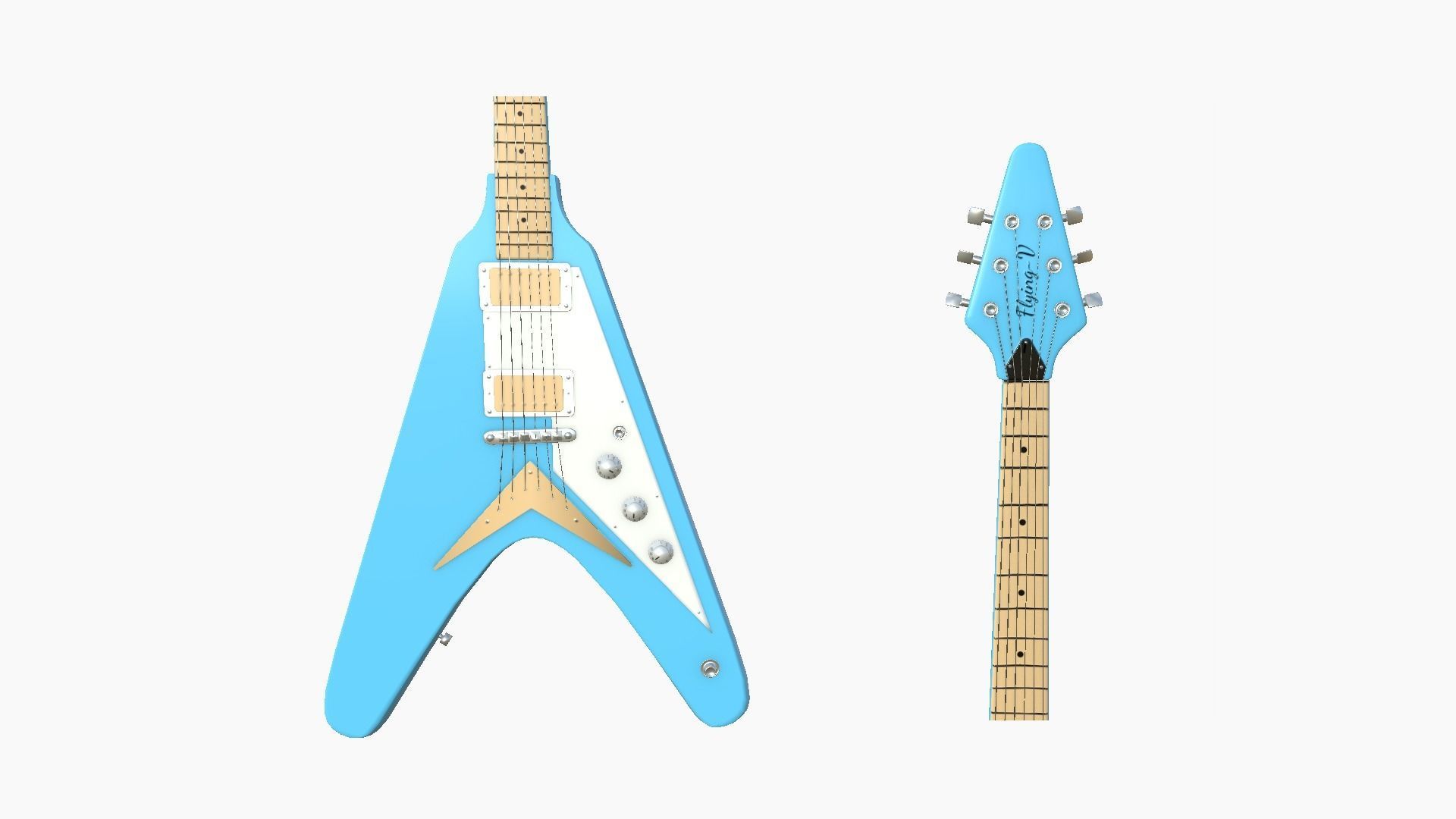 10 Electric Guitars D Collection - Music Instrument Design _44