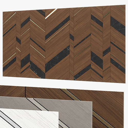 Decorative wall 307 3D model