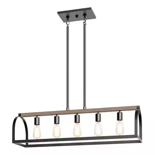 Woulk 5 Light Kitchen Island Linear Pendant