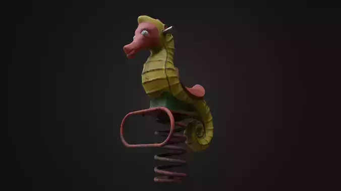 Spring swing seahorse