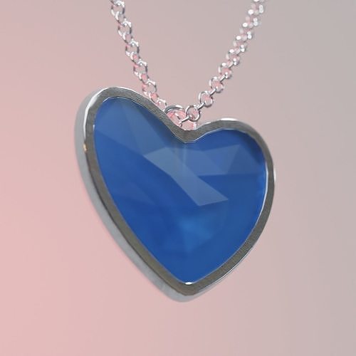 Heart necklace 3D model