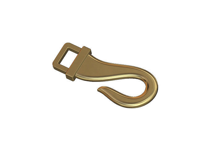 Leather bracelet hook clasp 3D print model