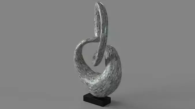 Abstract Polystone Loop Sculpture