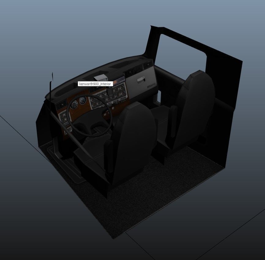 Kenworth log truck Low-poly 3D model_48