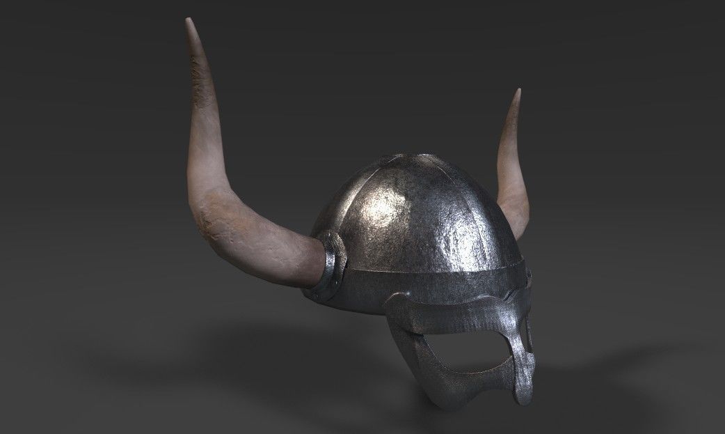 Viking Helmet 3D model_2