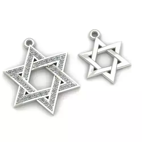  Set stars of David pendants