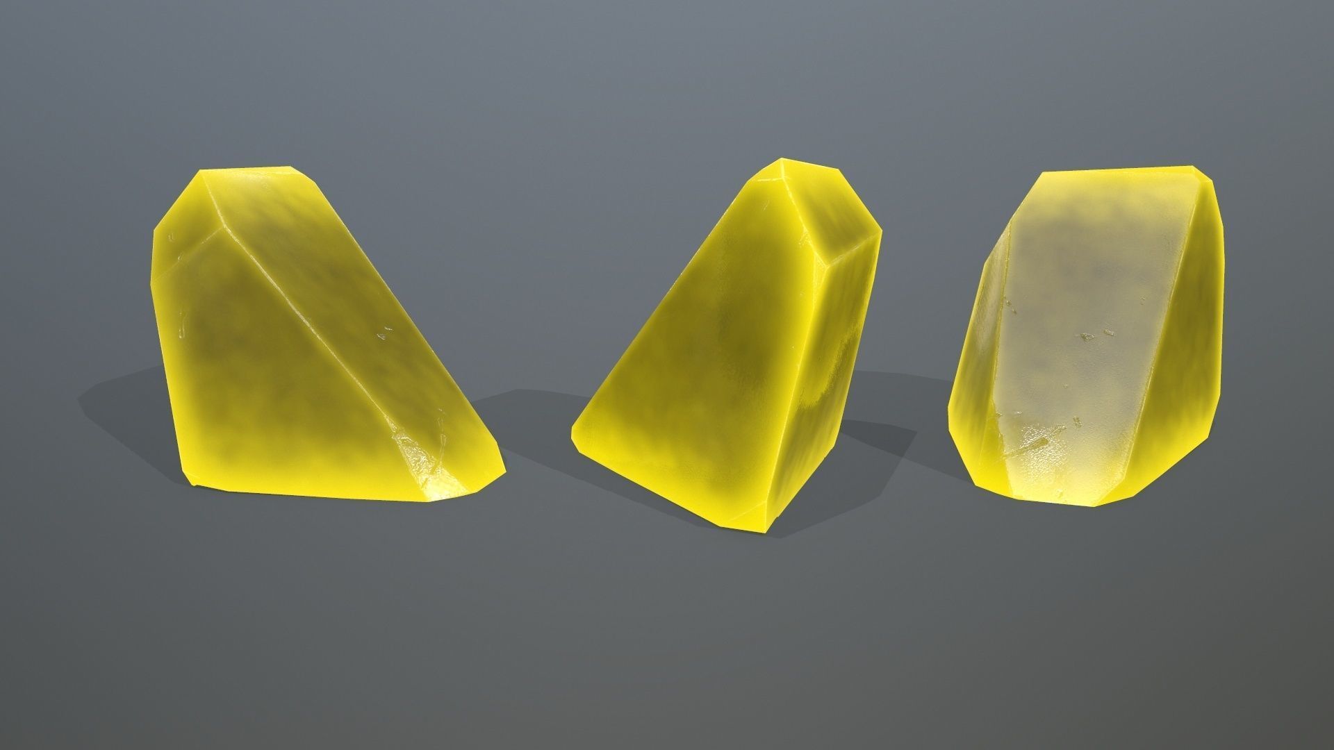 Crystal Set crystals Low-poly 3D model_5