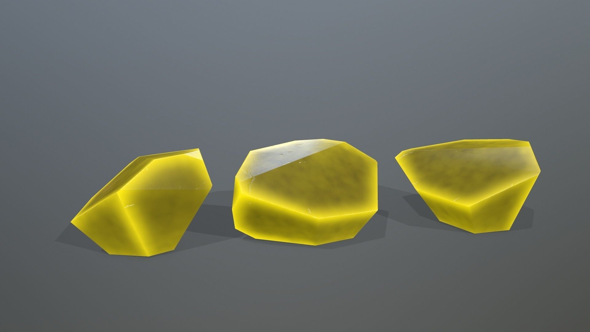 Crystal Set crystals Low-poly 3D model_8