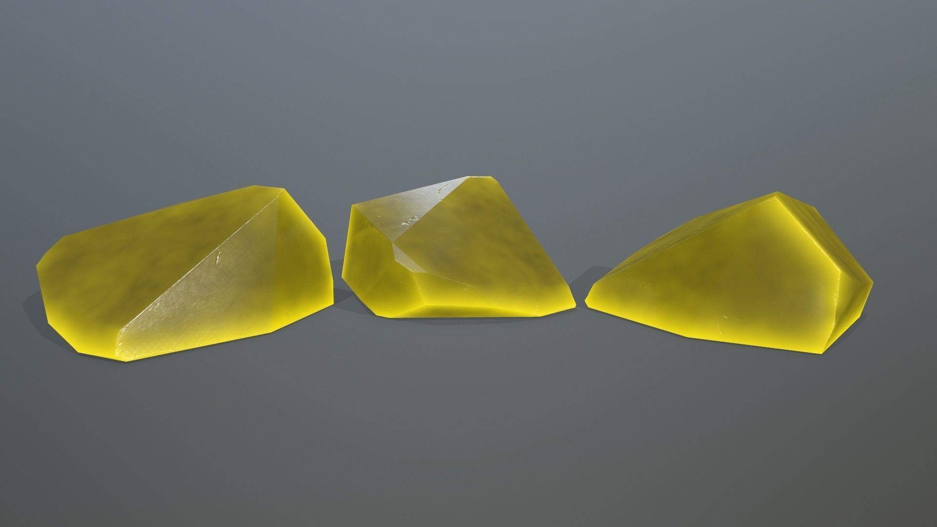Crystal Set crystals Low-poly 3D model_3