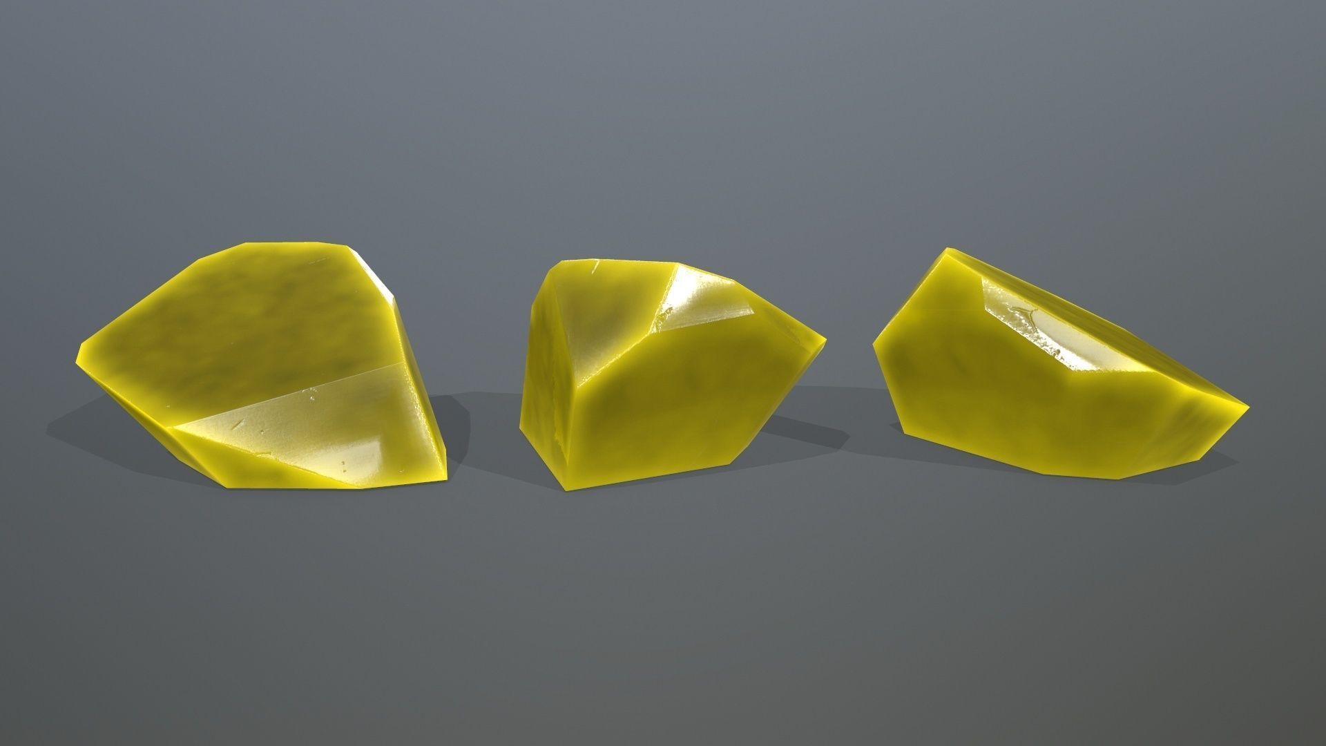 Crystal Set crystals Low-poly 3D model_10