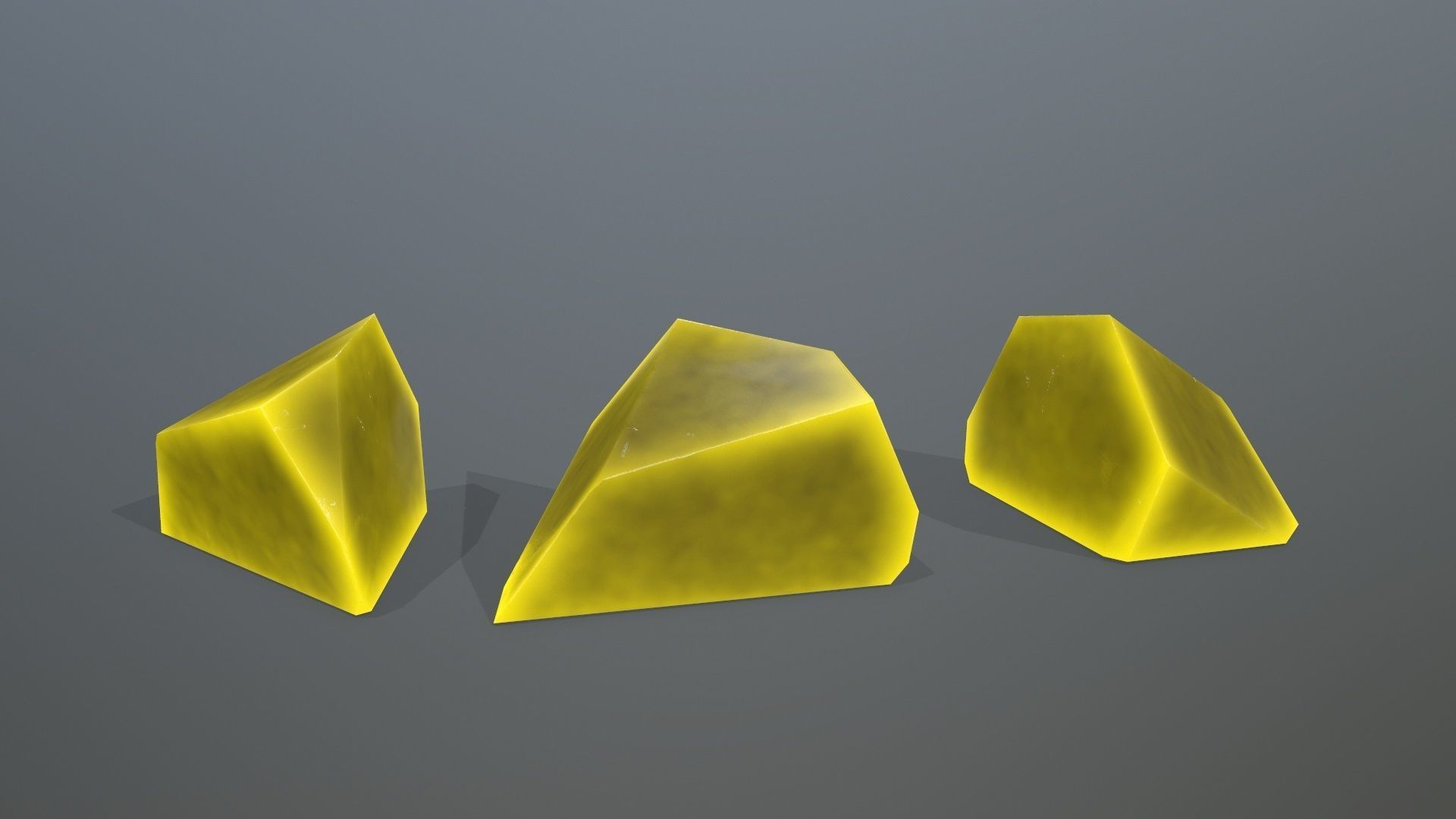 Crystal Set crystals Low-poly 3D model_9