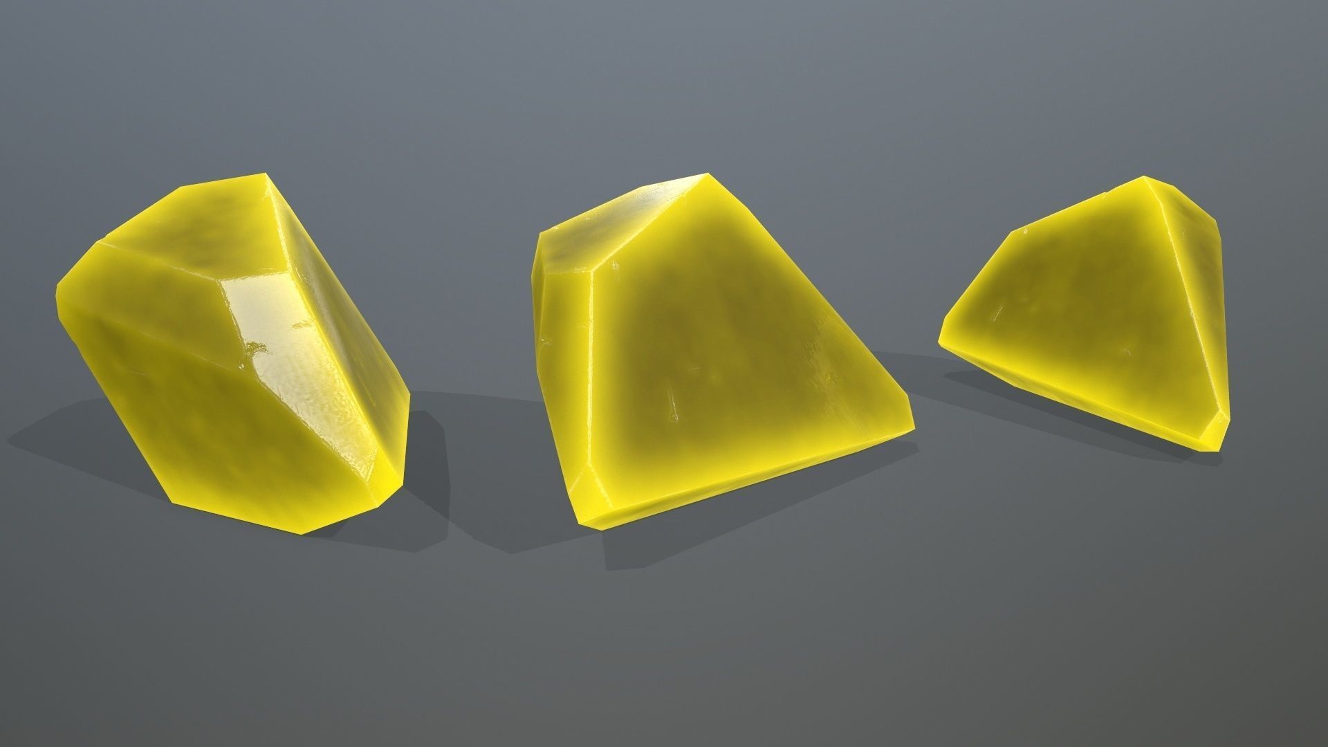 Crystal Set crystals Low-poly 3D model_7
