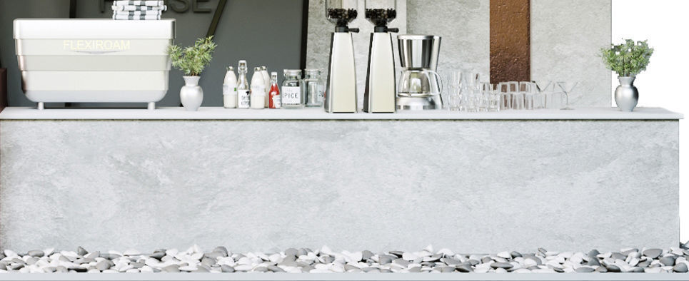 Design project of a coffee shop with a showcase of desserts 3D model_2