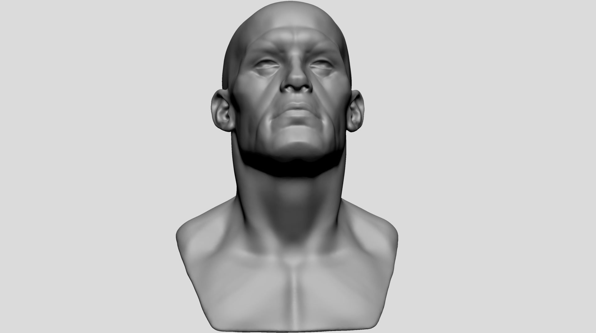 Base Male Head A 3D model_9
