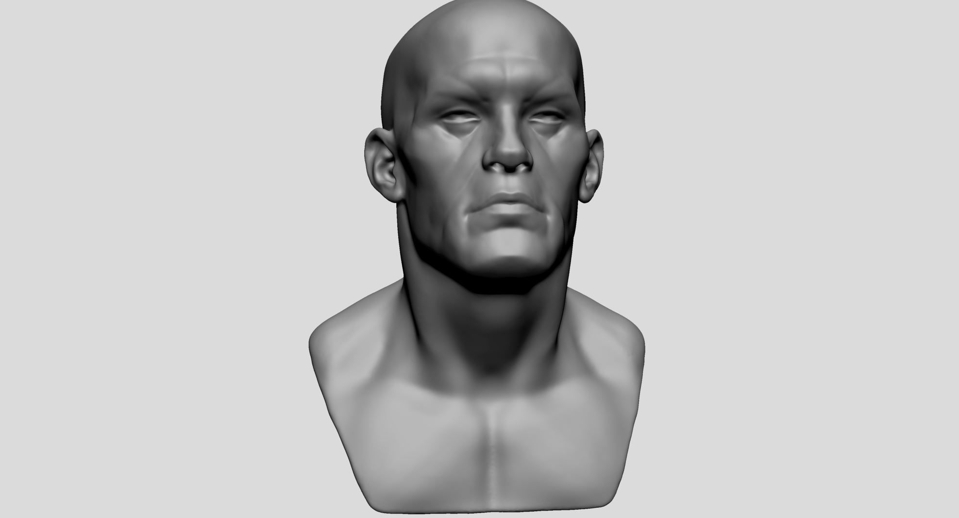 Base Male Head A 3D model_2