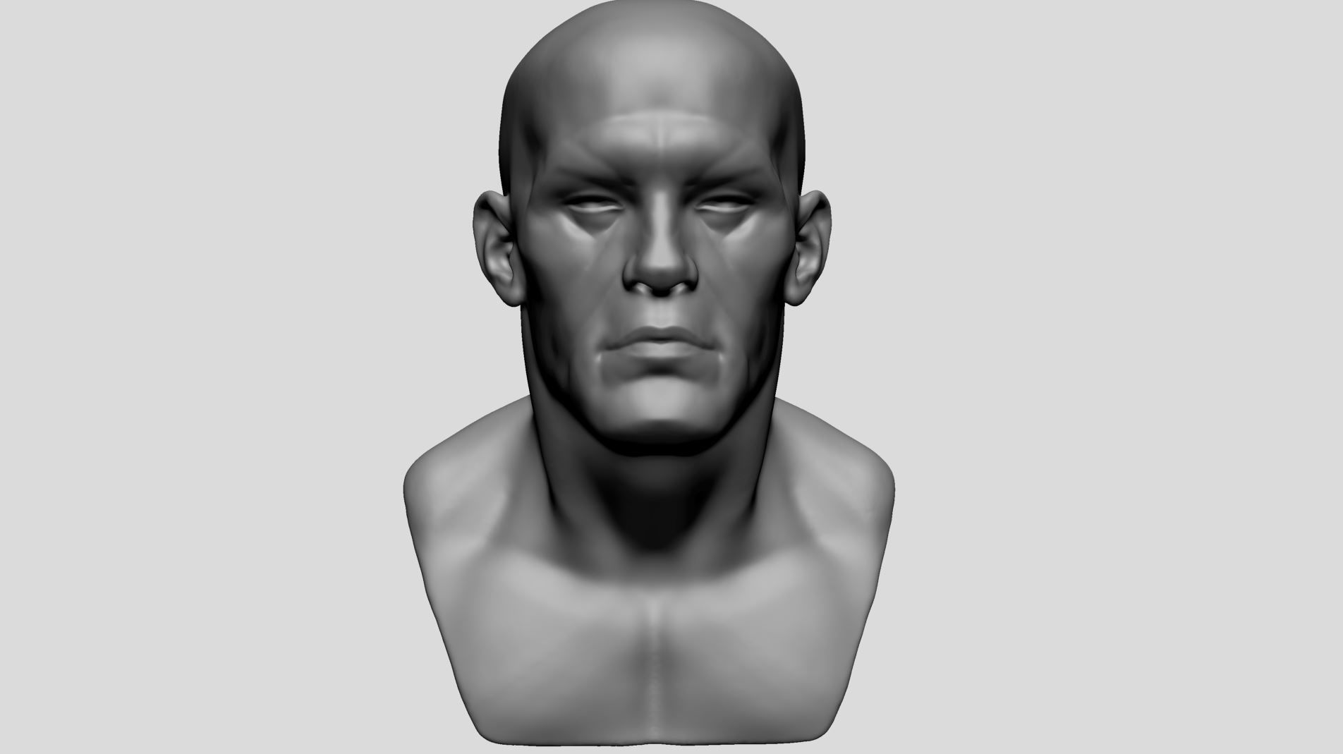 Base Male Head A 3D model_8