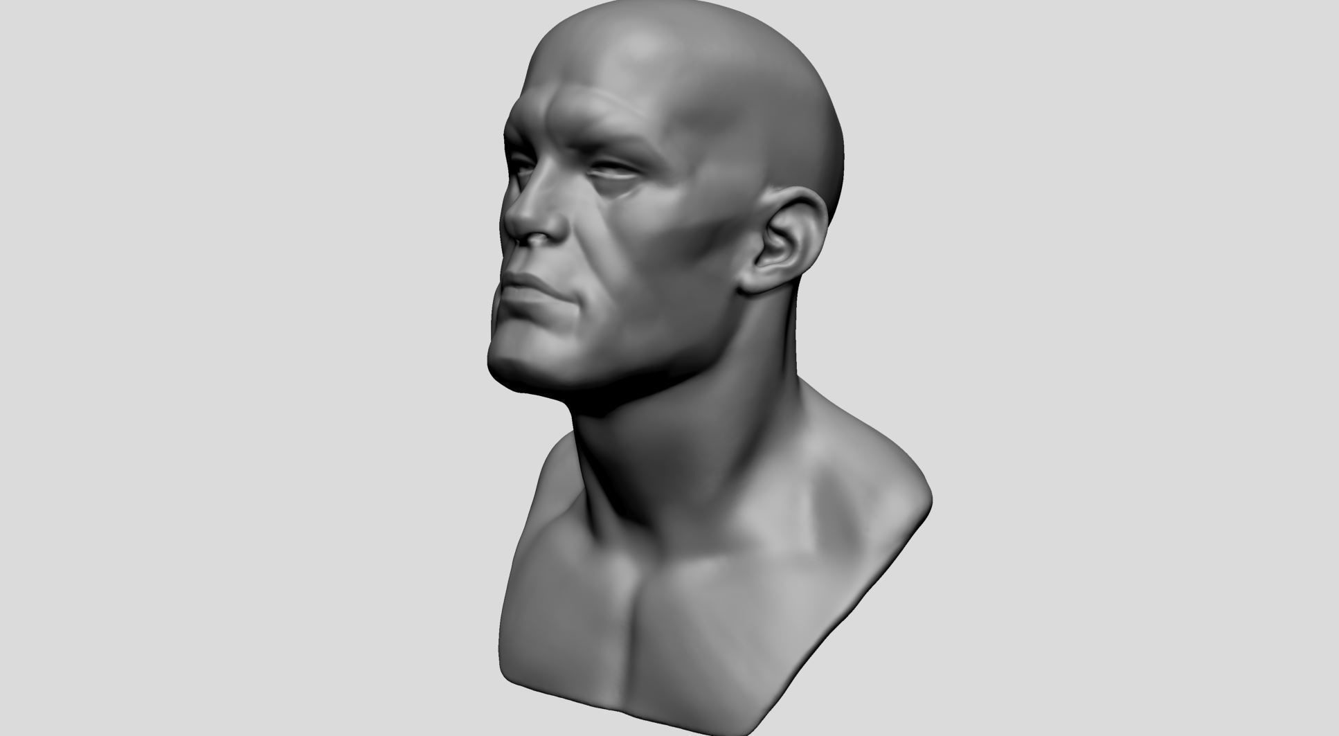 Base Male Head A 3D model_7