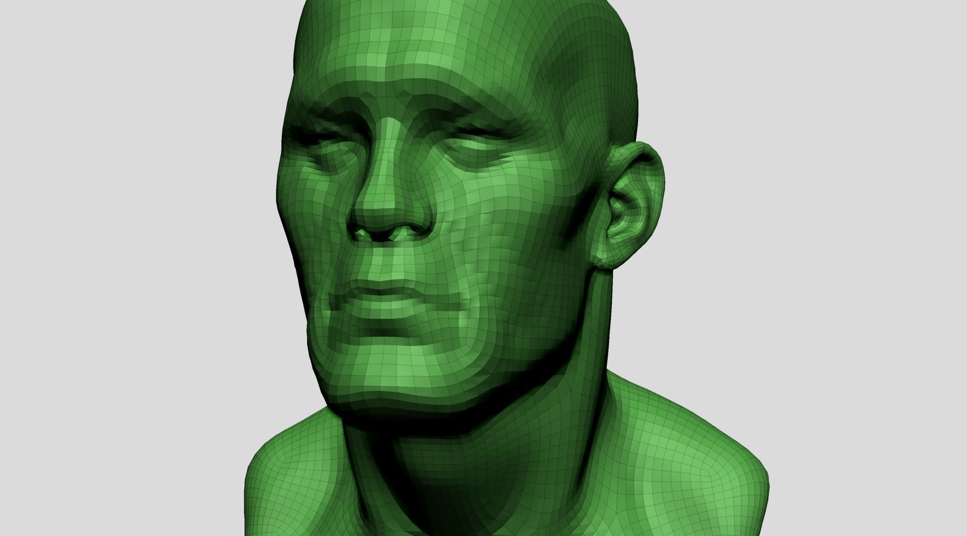 Base Male Head A 3D model_11