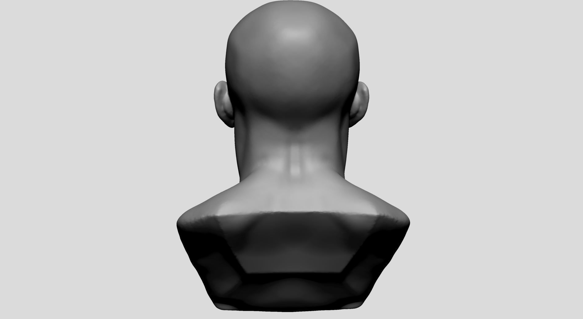 Base Male Head A 3D model_4