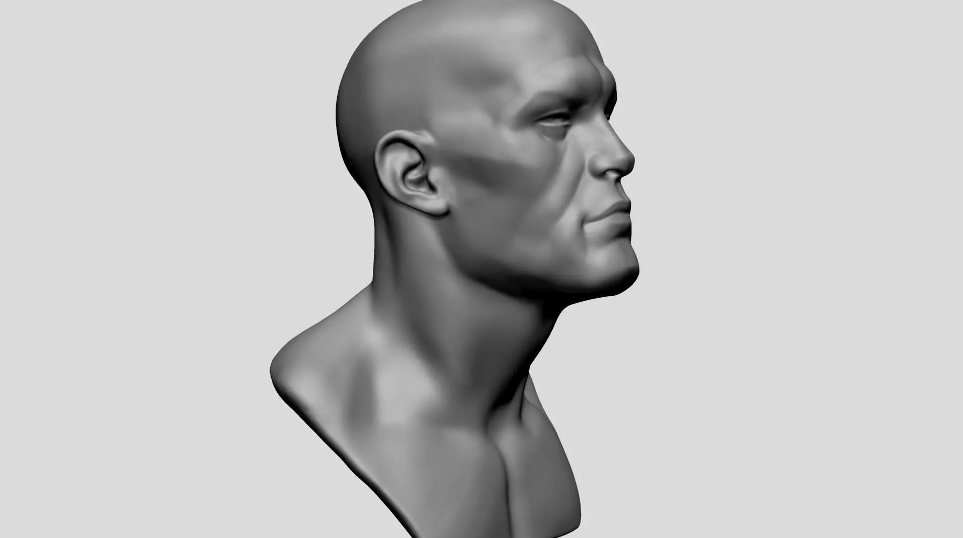 Base Male Head A 3D model_0