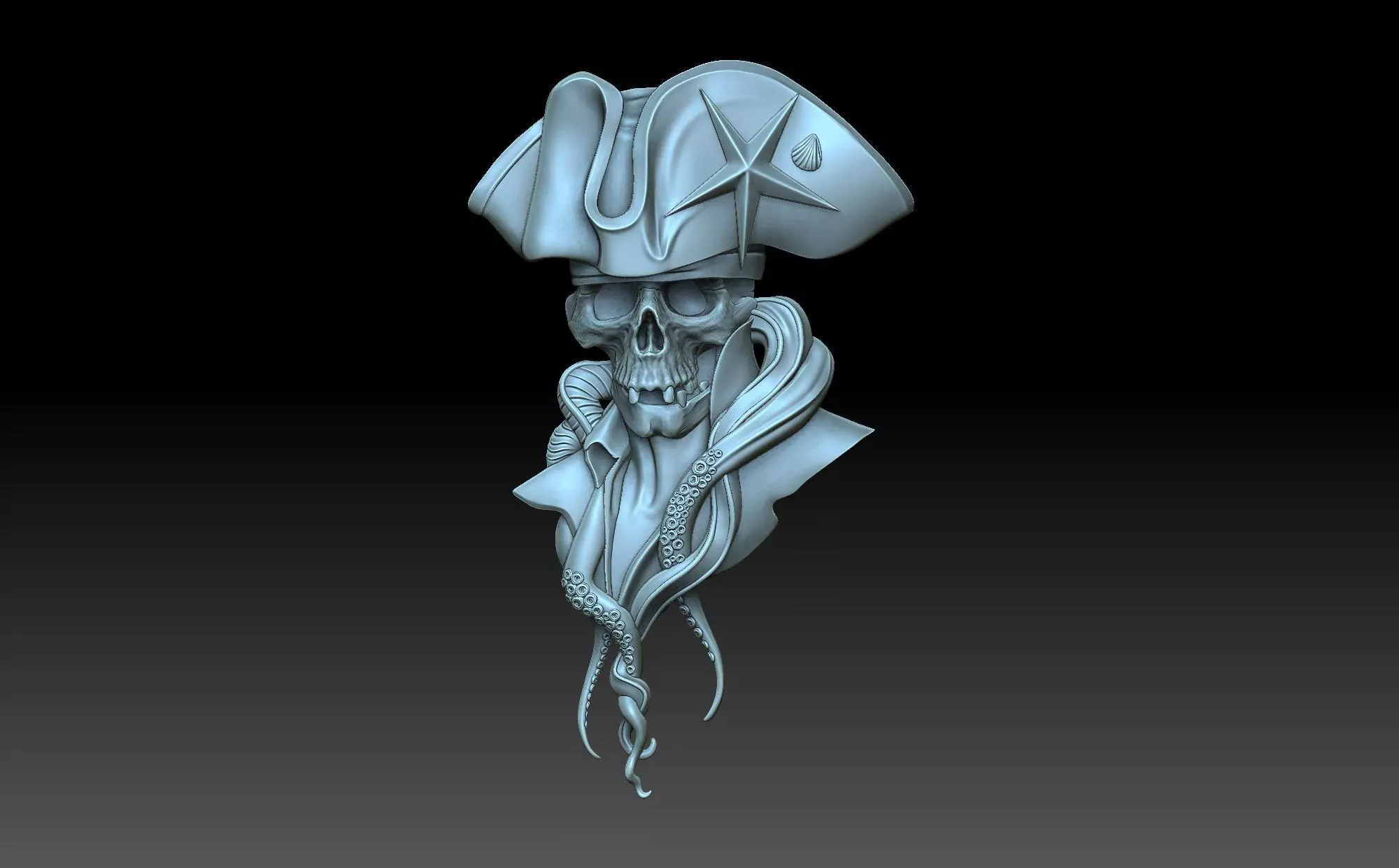Skull pirate 3D print model