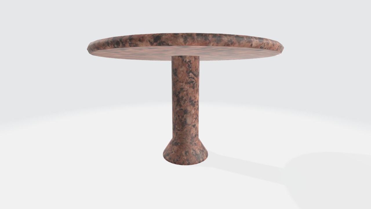 Low Poly Granite Table Free 3D model_1