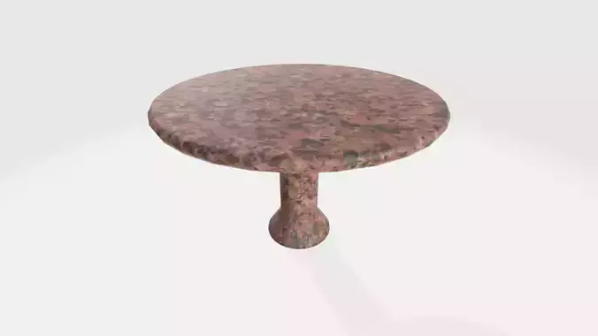 Low Poly Granite Table Free 3D model