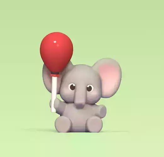 Elephant with Balloon