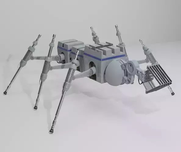 Star Wars industrial robot Low-poly 3D model