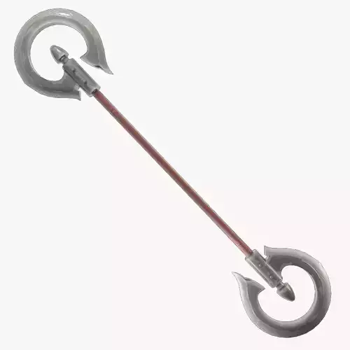 Stylized type circular bladed spear