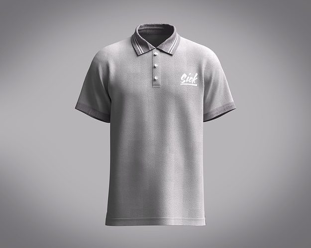 Polo Shirt-SICK 3D model