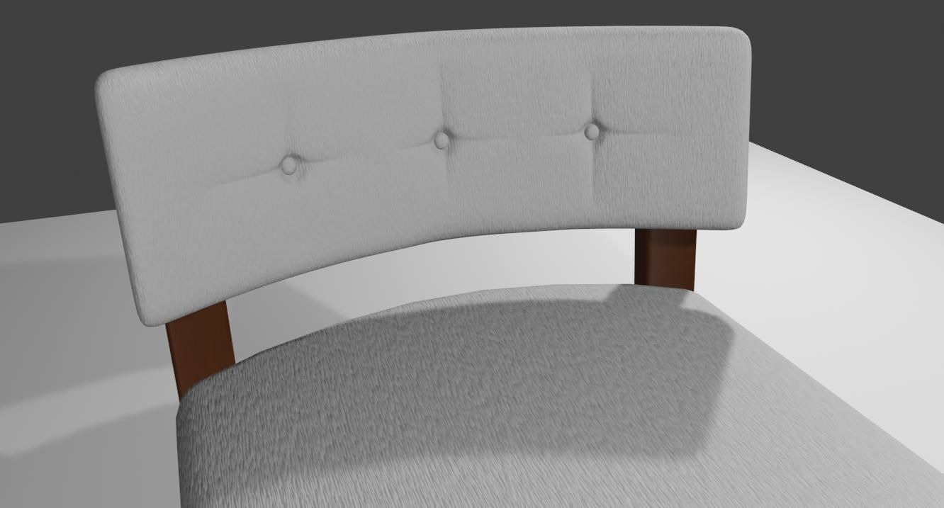 Upholstered Chair - Cadeira Low-poly 3D model_12