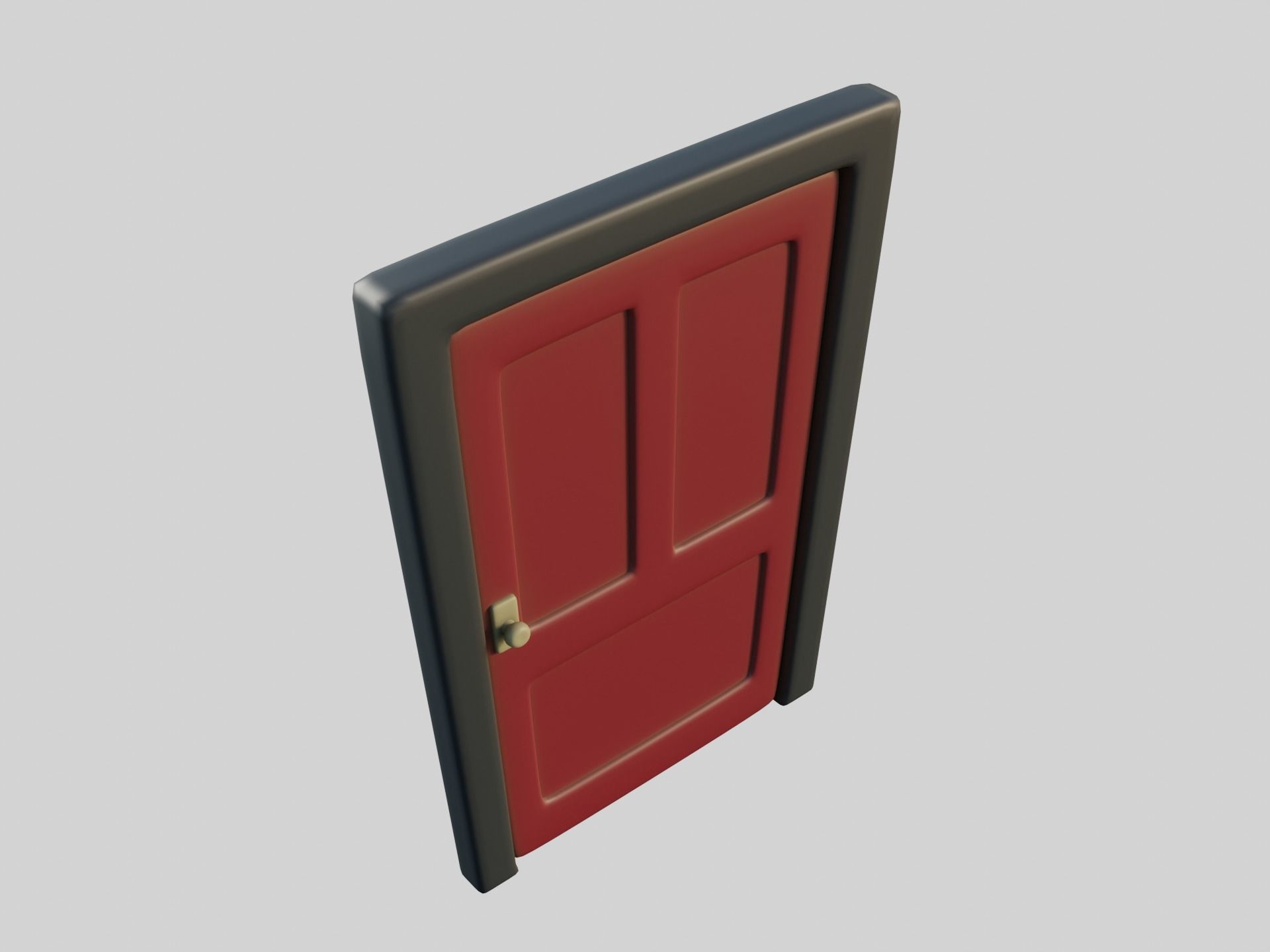 Cartoon Doors Collection 2 Low-poly 3D model_9