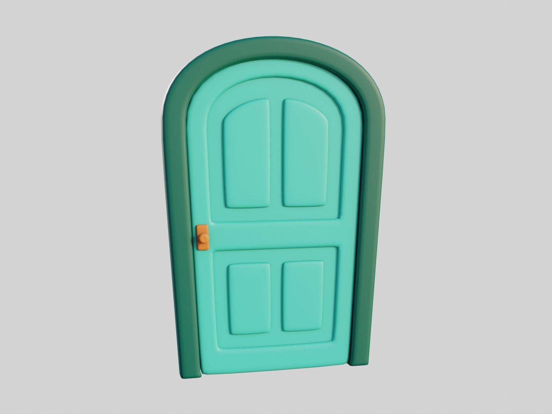 Cartoon Doors Collection 2 Low-poly 3D model_1