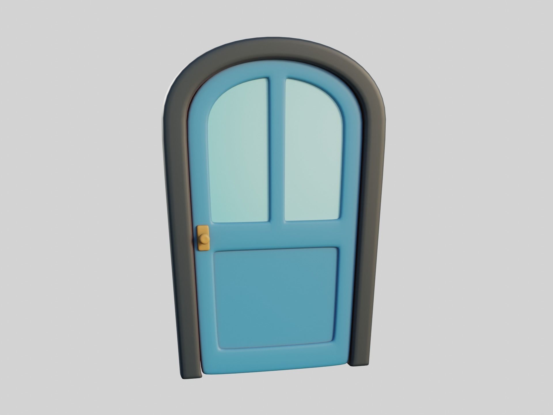 Cartoon Doors Collection 2 Low-poly 3D model_11