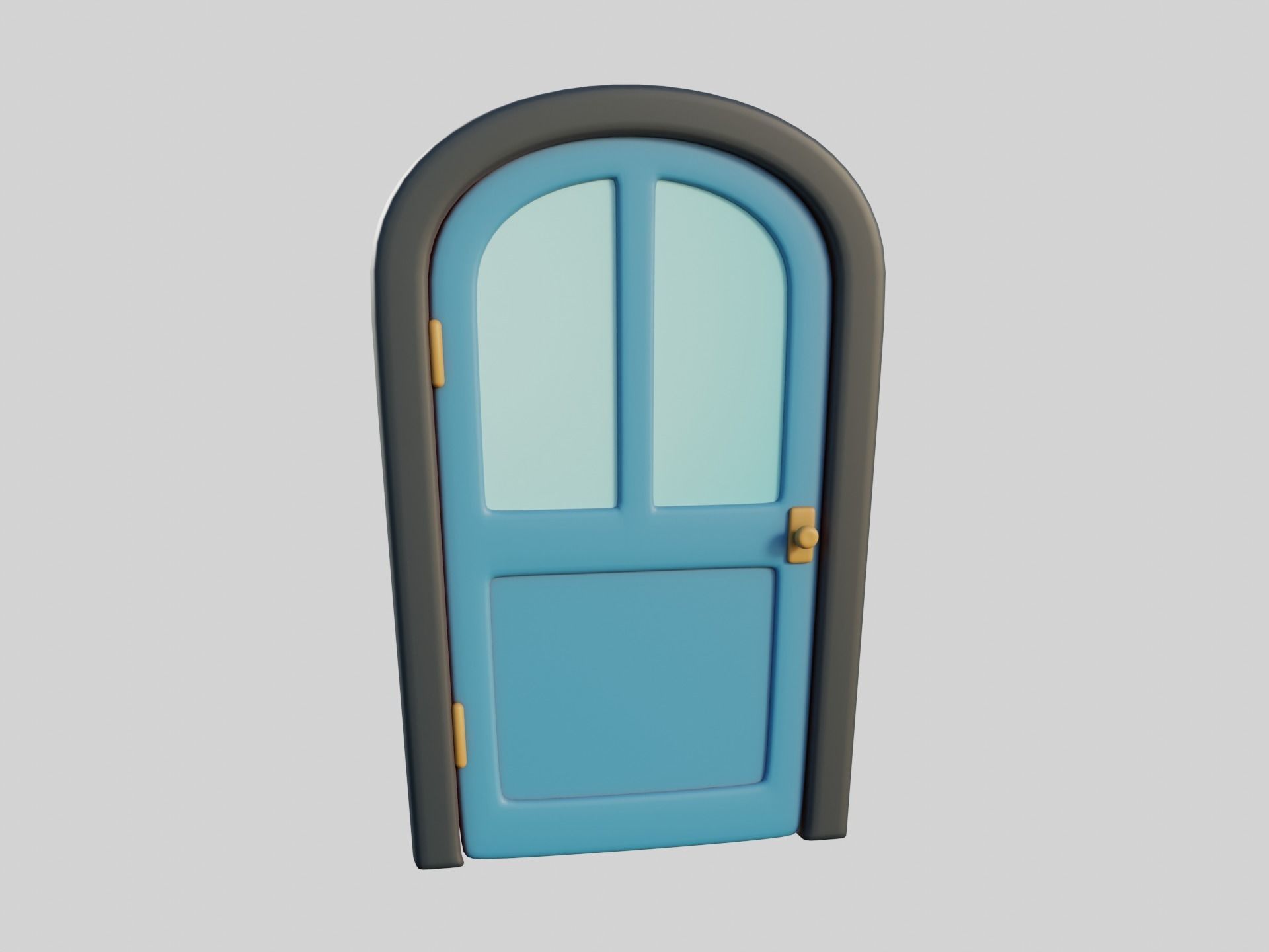 Cartoon Doors Collection 2 Low-poly 3D model_13