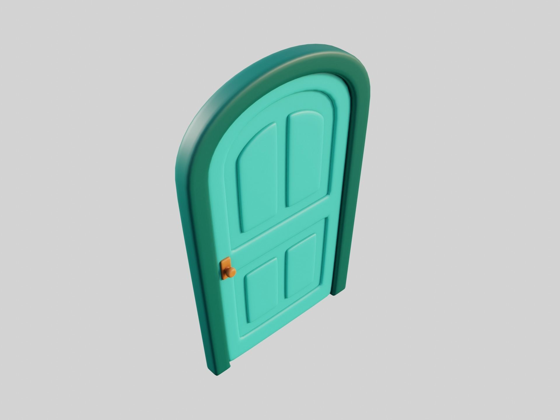 Cartoon Doors Collection 2 Low-poly 3D model_4