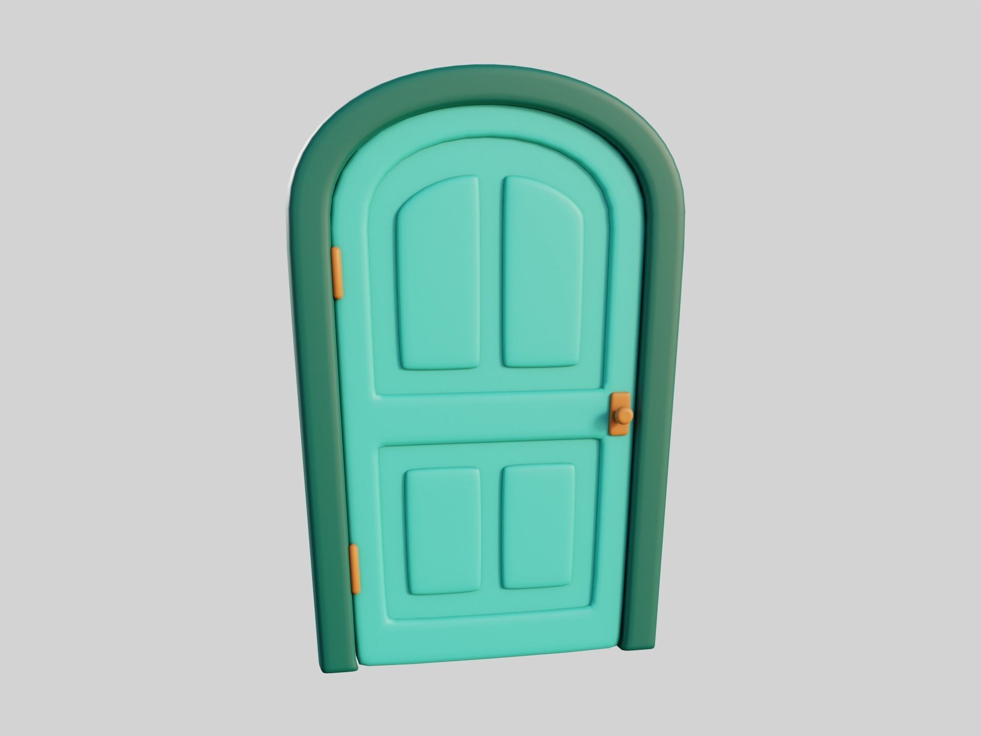 Cartoon Doors Collection 2 Low-poly 3D model_3