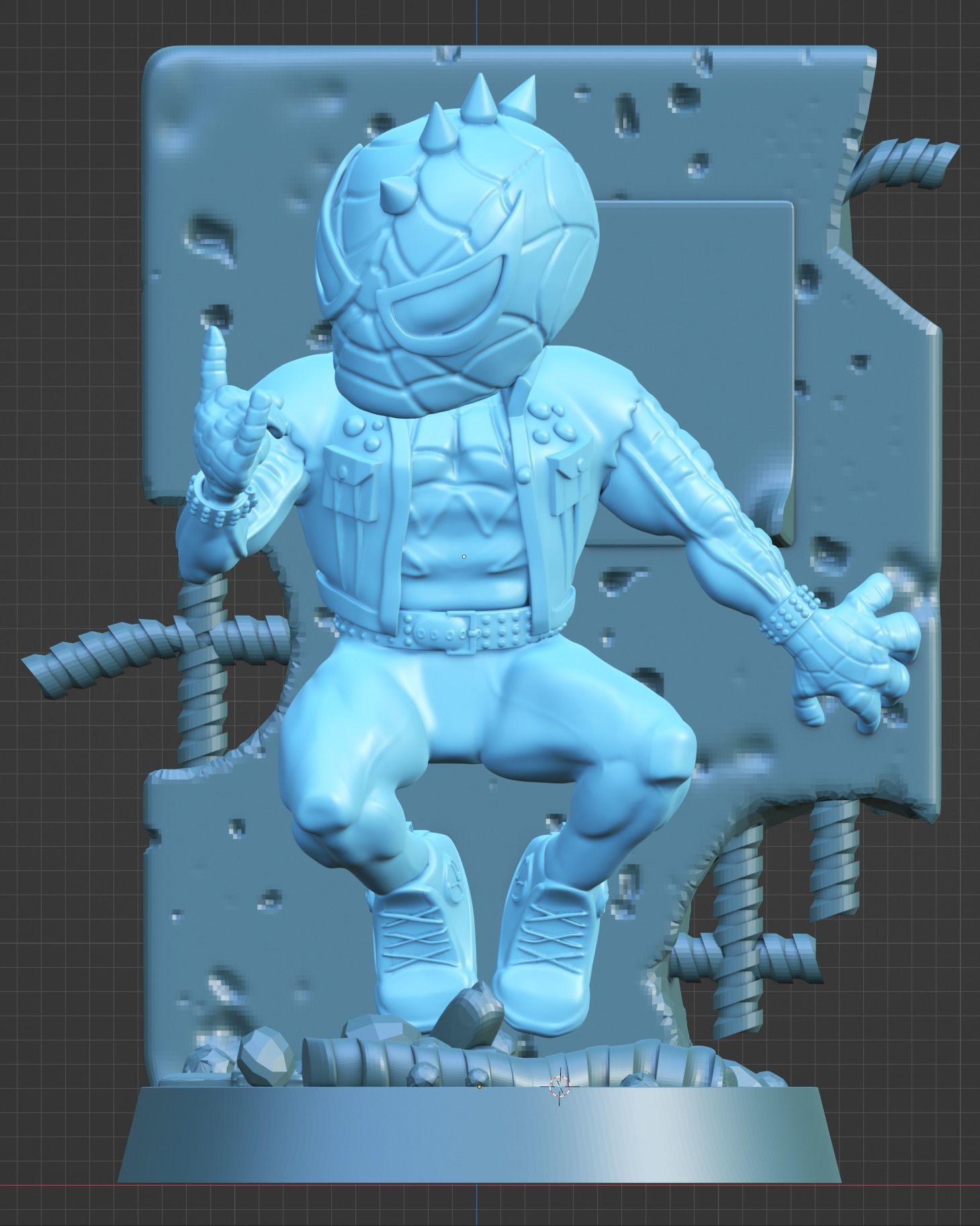 Marvel United Spider-Punk STL for 3D printing 3D print model_4
