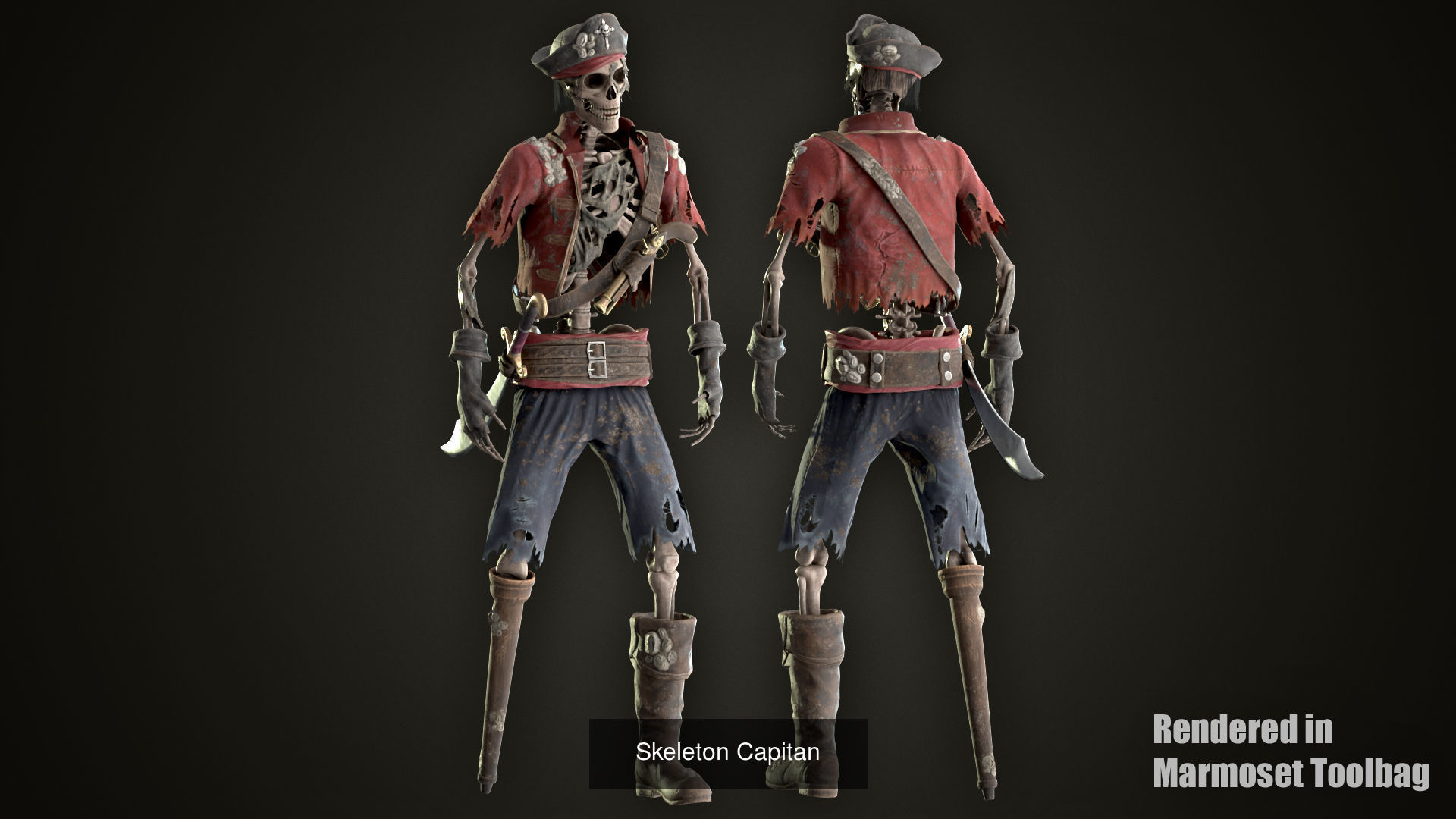 Skeletone Pirates Bundle 3D Model Collection_9