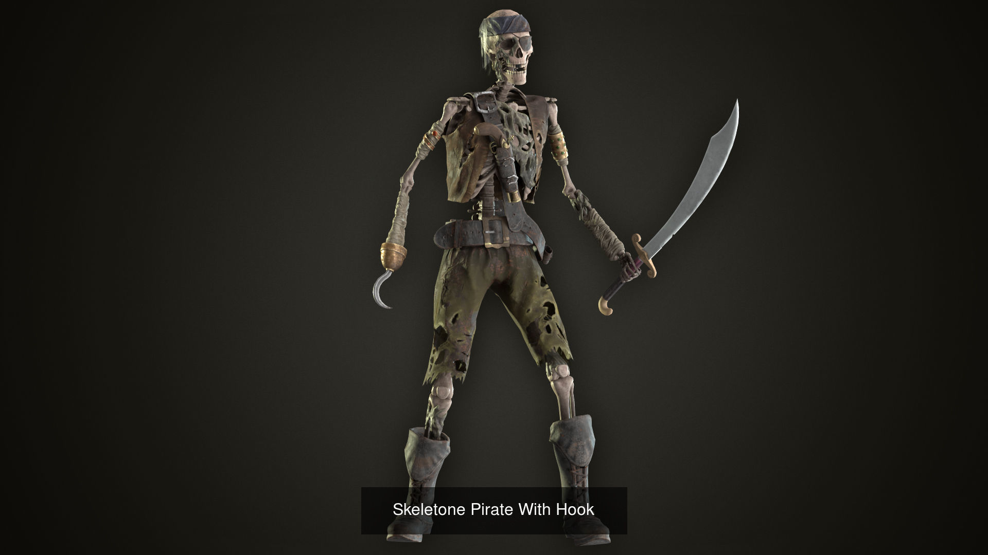 Skeletone Pirates Bundle 3D Model Collection_7