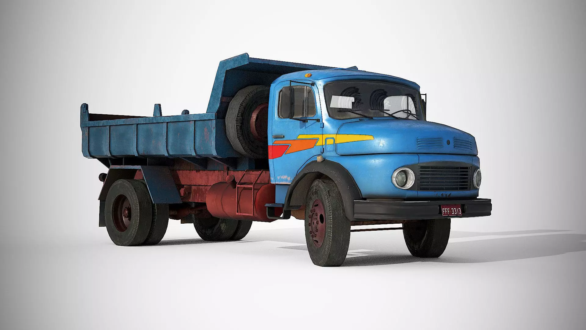 Dump Truck Low-poly 3D model