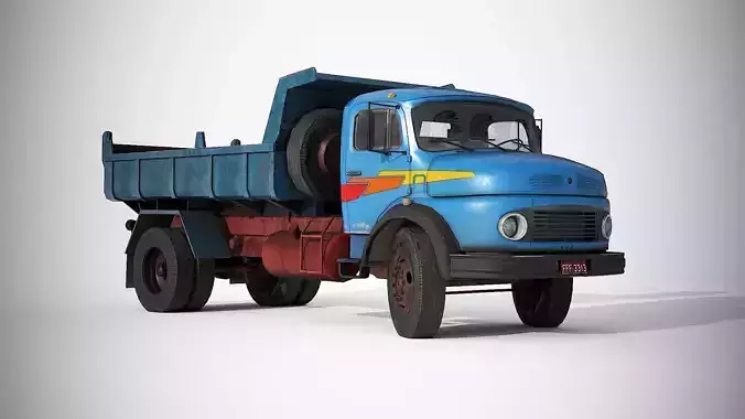Dump Truck Low-poly 3D model