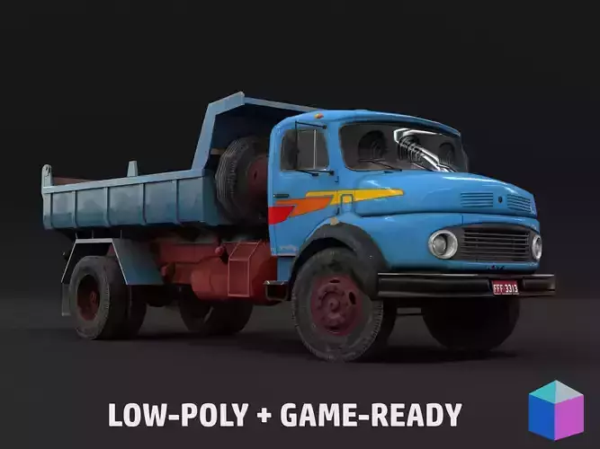 Dump Truck Low-poly 3D model