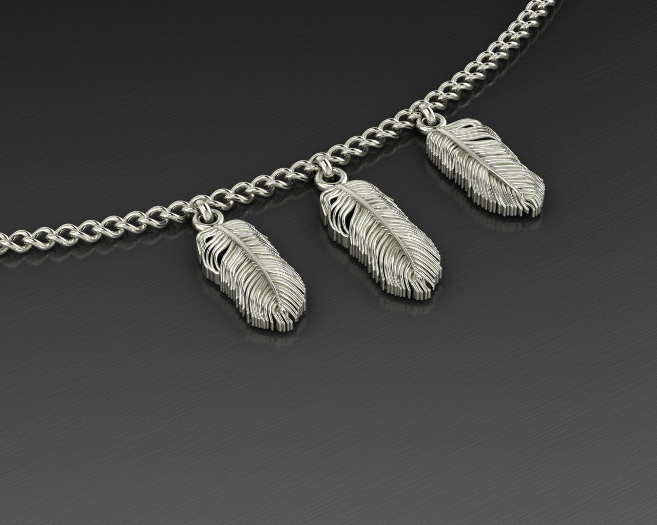 feather pendant 3D print model_5